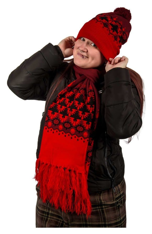 Warhammer 40,000 ensemble bonnet et écharpe tricotés Blood Angels 27 cm