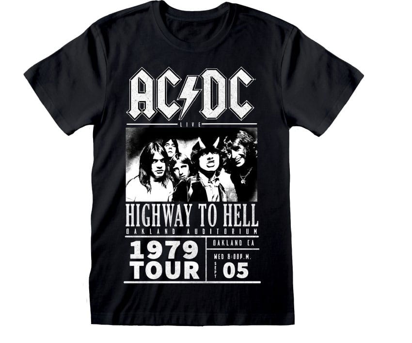 AC/DC T-Shirt Highway To Hell 1979 Tour Black (XL)