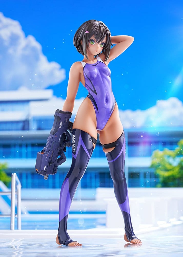 Arms Note figurine PVC 1/7 Buchou-chan of the Swimming Club Purple Swimsuit Ver. 22 cm