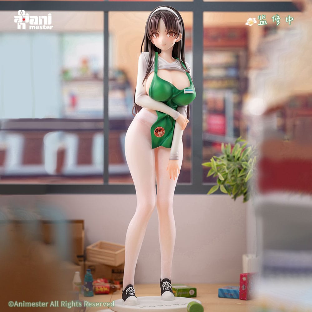 Original Character statuette 1/6 First Business! Mari Hanamiya the Gentle Shop Assistant illustration by POPQN 28 cm