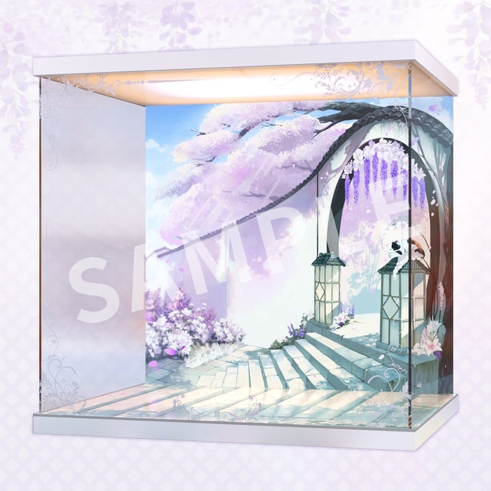 Azur Lane présentoir vitrine acrylique LED pour Musashi Purest Wisteria Ver. 47 x 37 x 46 cm