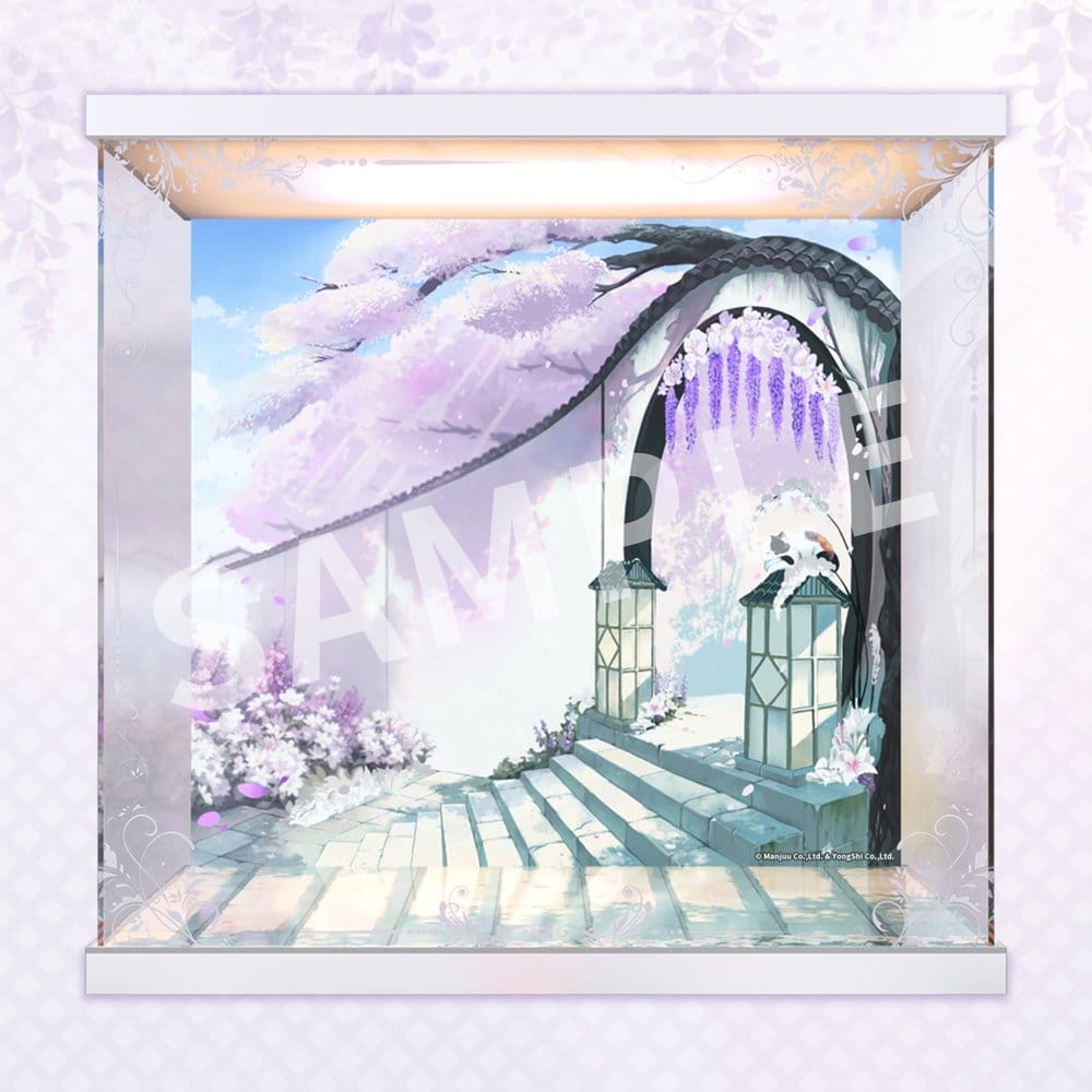 Azur Lane présentoir vitrine acrylique LED pour Musashi Purest Wisteria Ver. 47 x 37 x 46 cm