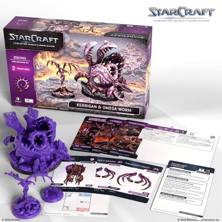 StarCraft TMG héros set d'extension Zerg: Kerrigan & Omega Worm