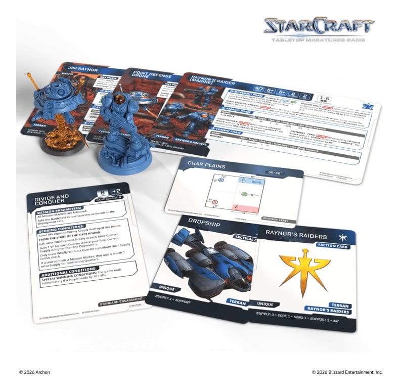 StarCraft TMG héros set d'extension Terran: Jim Raynor & Point Defense Drone