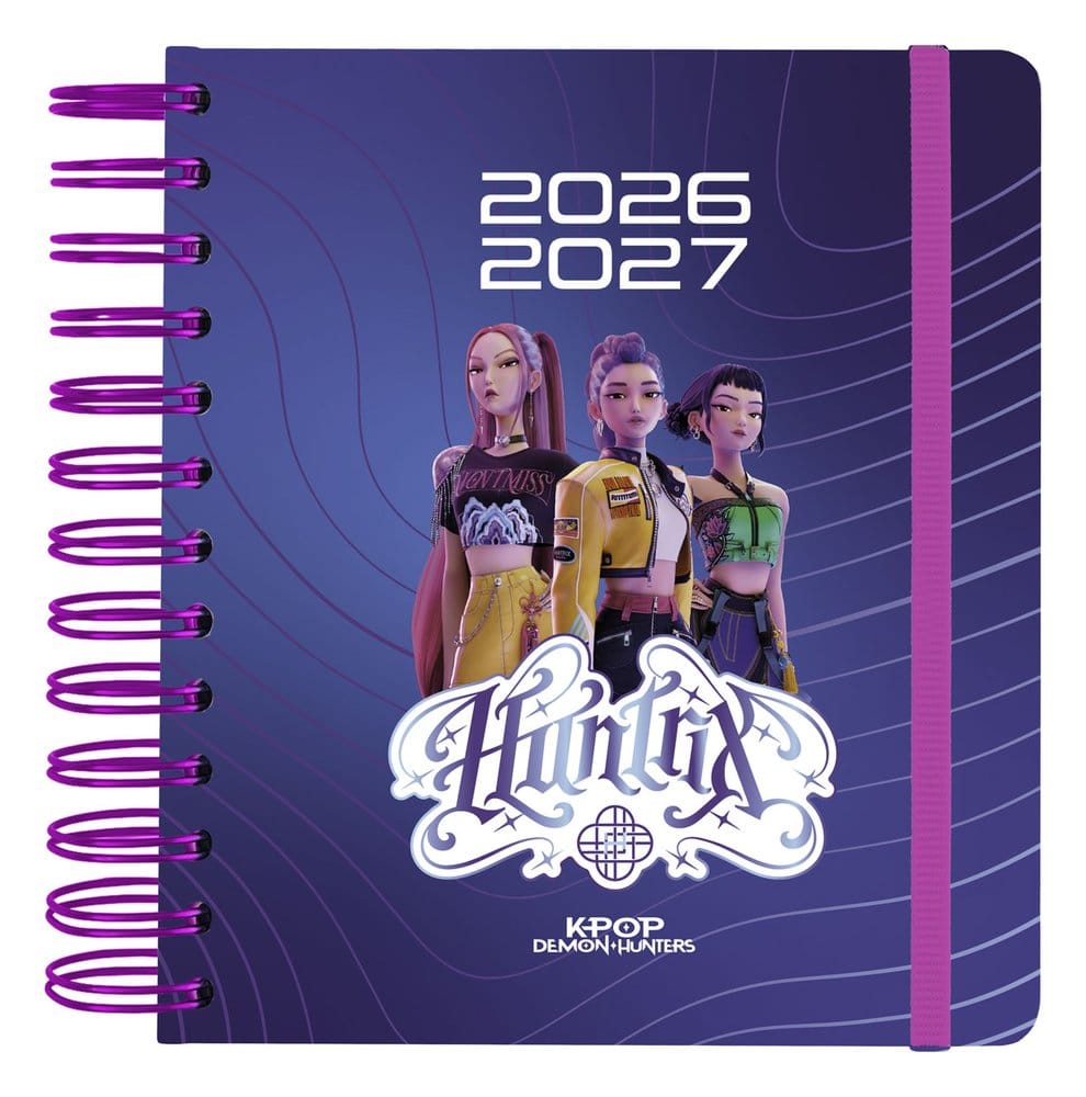KPop Demon Hunters journal à spirale Agenda journalier 2026/2027 A5