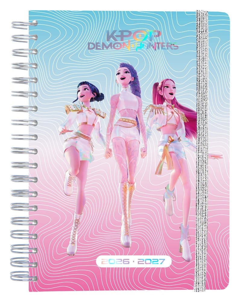 KPop Demon Hunters journal à spirale agenda hebdomadaire 2026/2027 A5