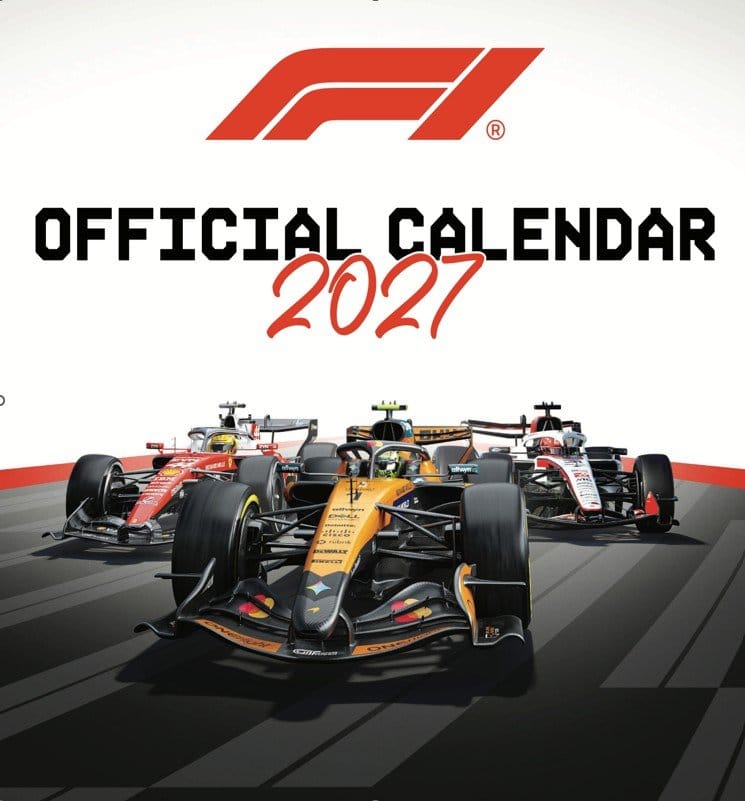 Formula 1 calendrier officiel 2027 30 x 30 cm
