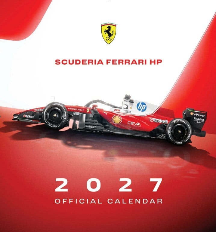 Scuderia Ferrari HP calendrier officiel 2027 30 x 30 cm