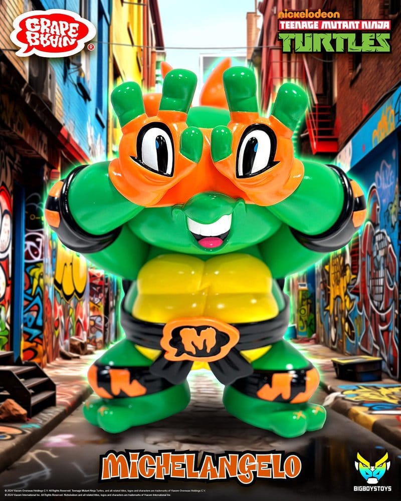 Les Tortues ninja x Grape Brain figurine vinyle Michelangelo 24 cm