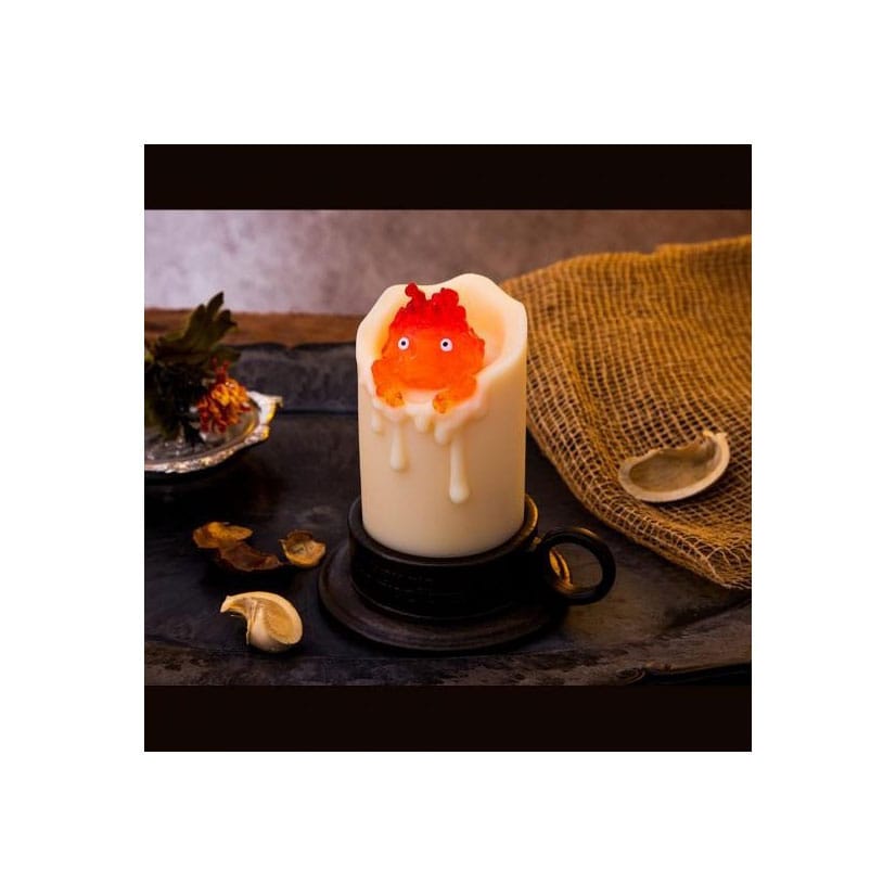Le Château ambulant lampe Illuminated Calcifer & candle 13 cm