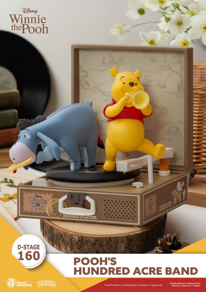 Winnie l'ourson Record Player Series Figurine en PVC Pooh's Hundred Acre Band 12 cm