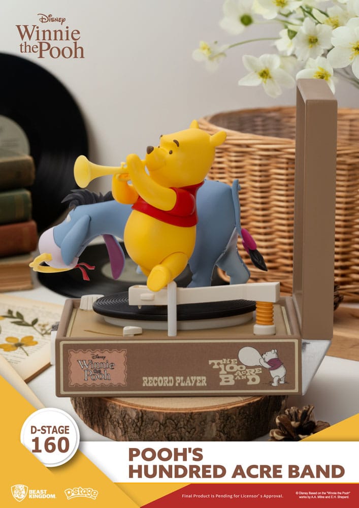 Winnie l'ourson Record Player Series Figurine en PVC Pooh's Hundred Acre Band 12 cm