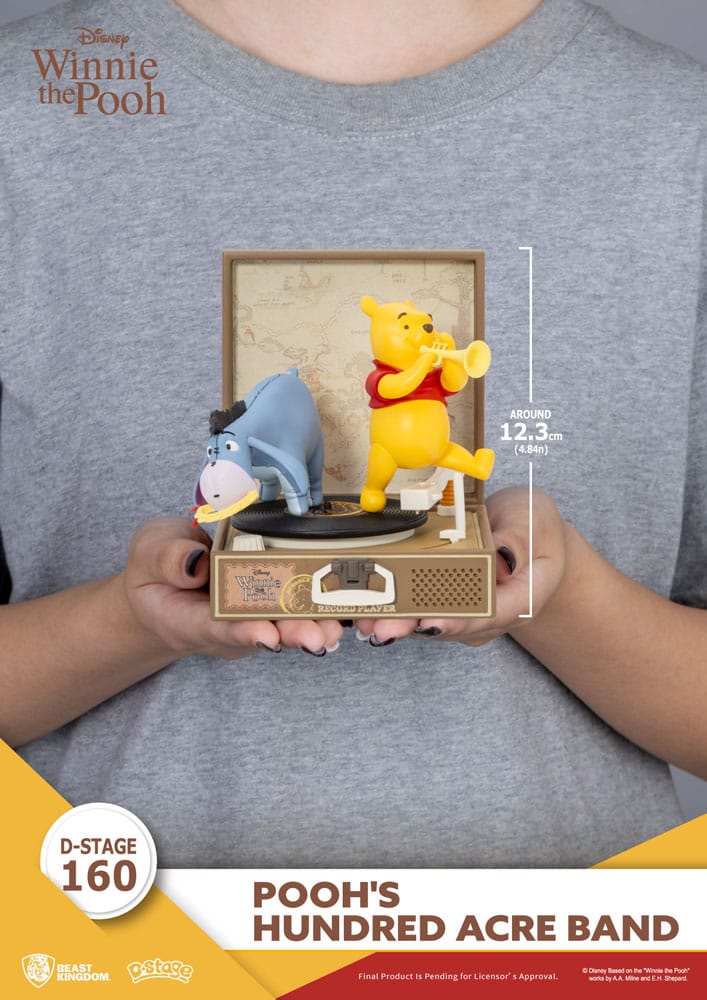 Winnie l'ourson Record Player Series Figurine en PVC Pooh's Hundred Acre Band 12 cm