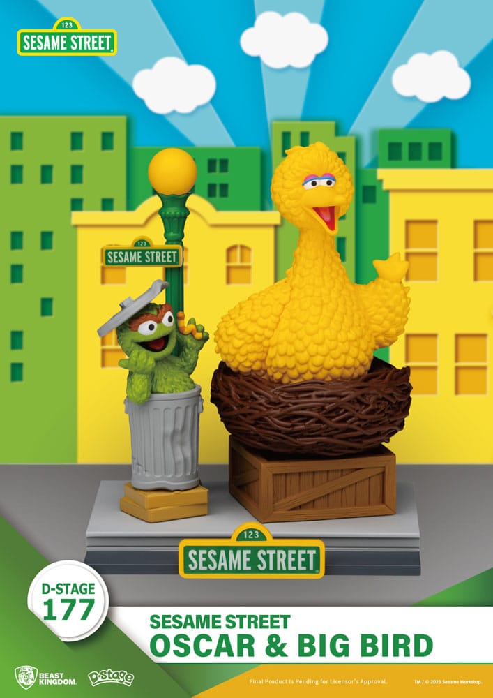 Sesame Street D-Stage statuette PVC Oscar & Big Bird 12 cm