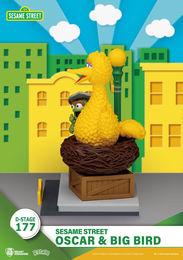 Sesame Street D-Stage statuette PVC Oscar & Big Bird 12 cm