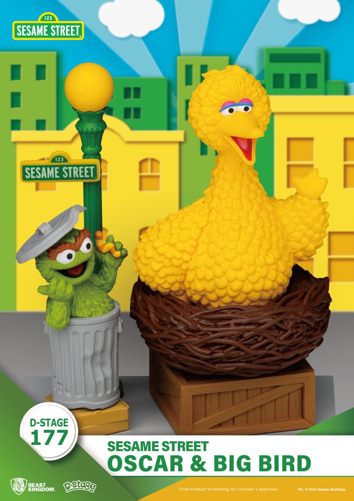 Sesame Street D-Stage statuette PVC Oscar & Big Bird 12 cm