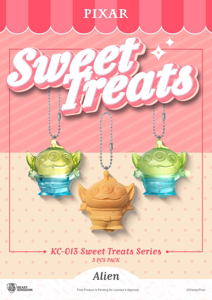 Pixar pack 3 porte-clés Sweet Treats Series 4 cm