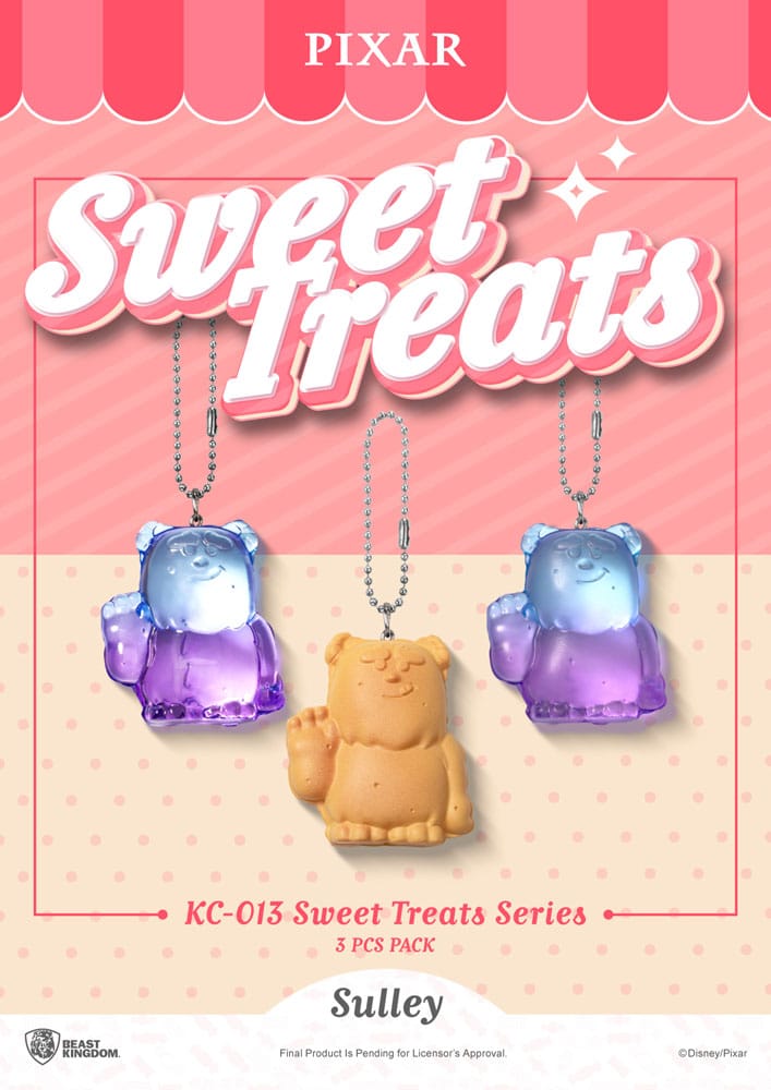 Pixar pack 3 porte-clés Sweet Treats Series 4 cm