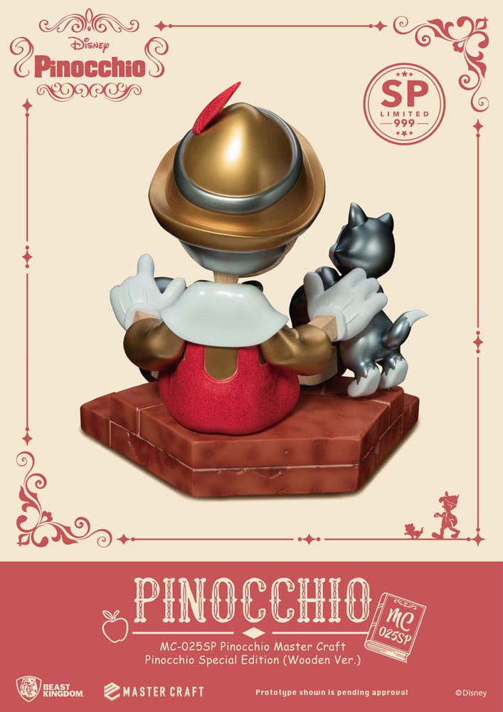 Disney statuette Master Craft Pinocchio Wooden Ver. Special Edition 27 cm
