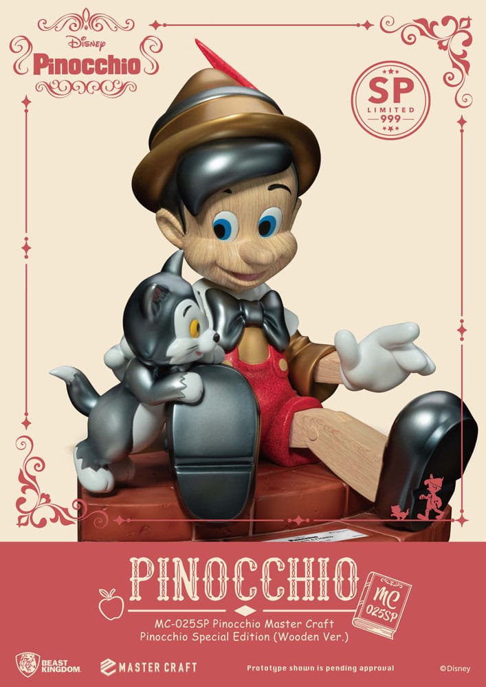 Disney statuette Master Craft Pinocchio Wooden Ver. Special Edition 27 cm