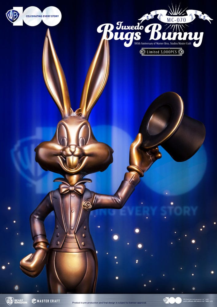 Warner Bros - MC-070 - 100th Anniversary of Warner Bros. Studios - Statue Bugs Bunny Tuxedo Master Craft