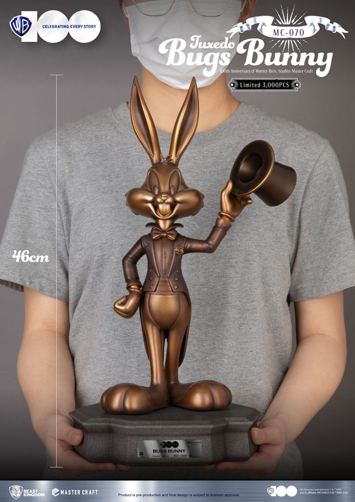 Warner Bros - MC-070 - 100th Anniversary of Warner Bros. Studios - Statue Bugs Bunny Tuxedo Master Craft