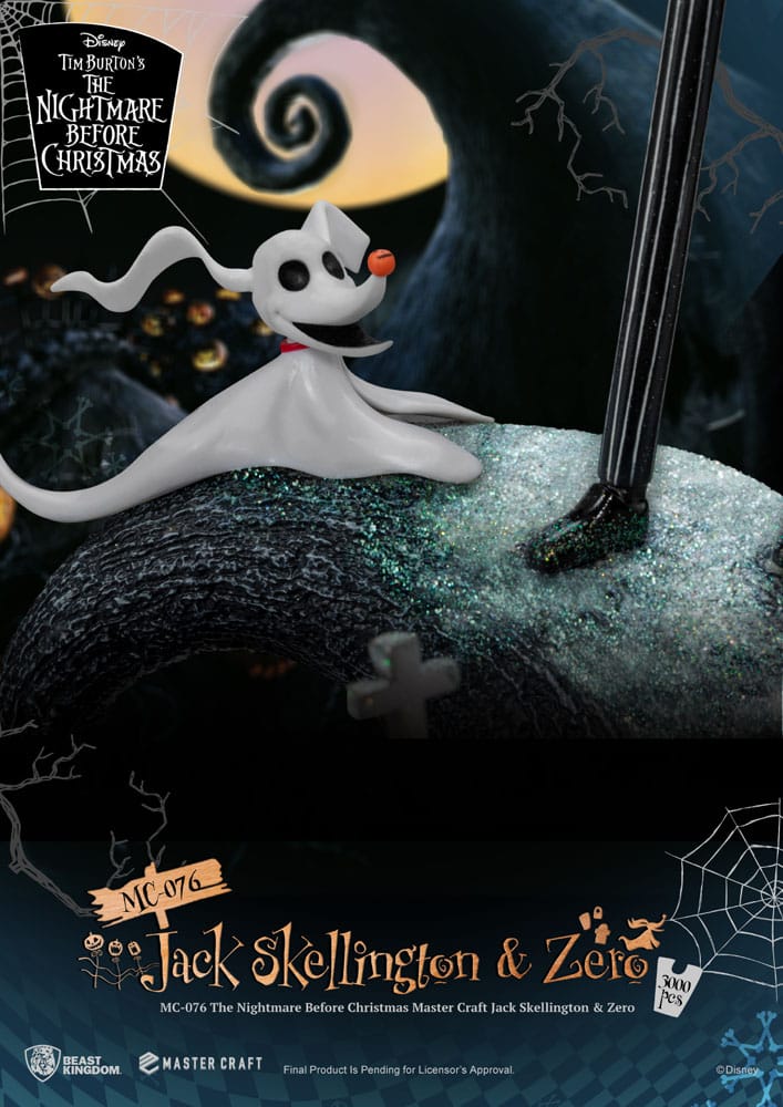 L'Étrange Noël de monsieur Jack statuette Master Craft Jack Skellington & Zero 39 cm