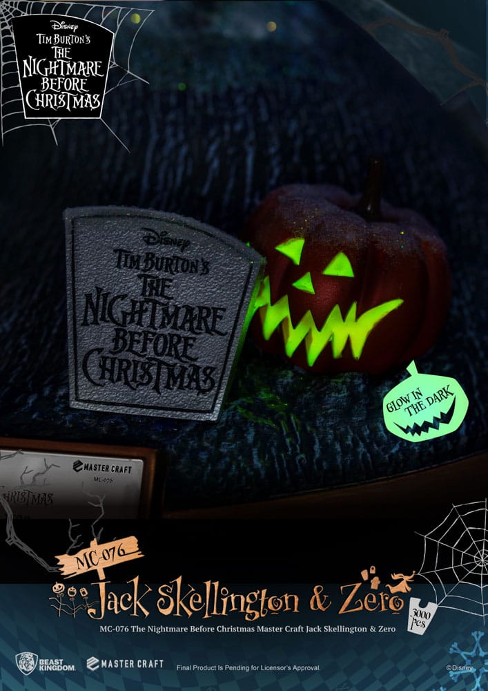 L'Étrange Noël de monsieur Jack statuette Master Craft Jack Skellington & Zero 39 cm