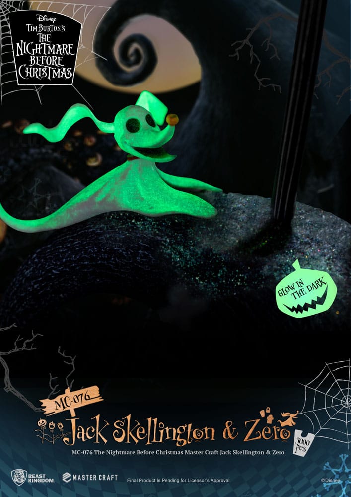 L'Étrange Noël de monsieur Jack statuette Master Craft Jack Skellington & Zero 39 cm