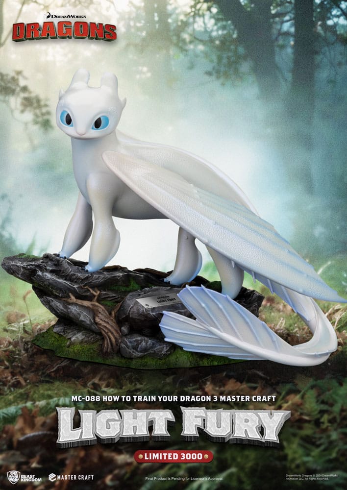 Dragons 3 statuette Master Craft Light Fury 29 cm