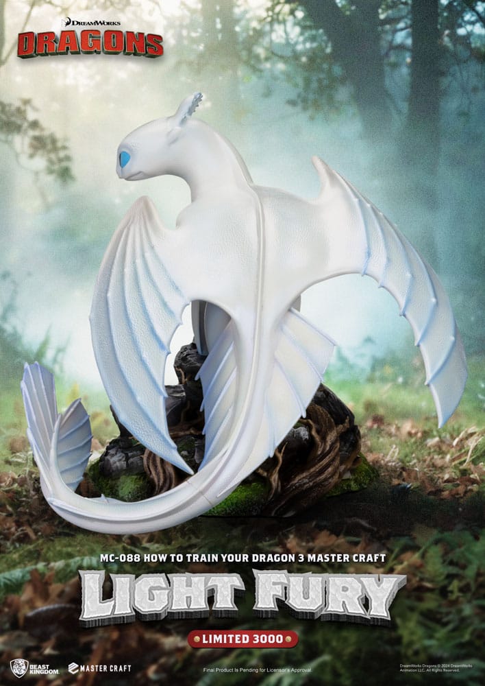 Dragons 3 statuette Master Craft Light Fury 29 cm