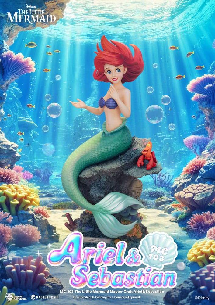 La Petite Sirène statuette Master Craft Ariel & Sébastien 42 cm