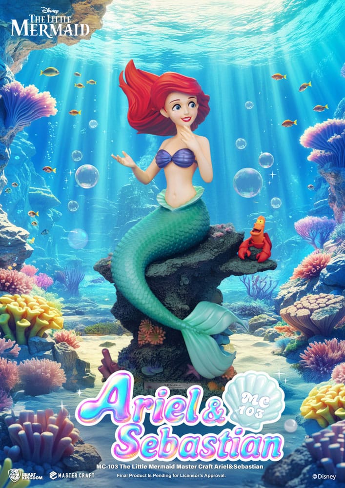 La Petite Sirène statuette Master Craft Ariel & Sébastien 42 cm