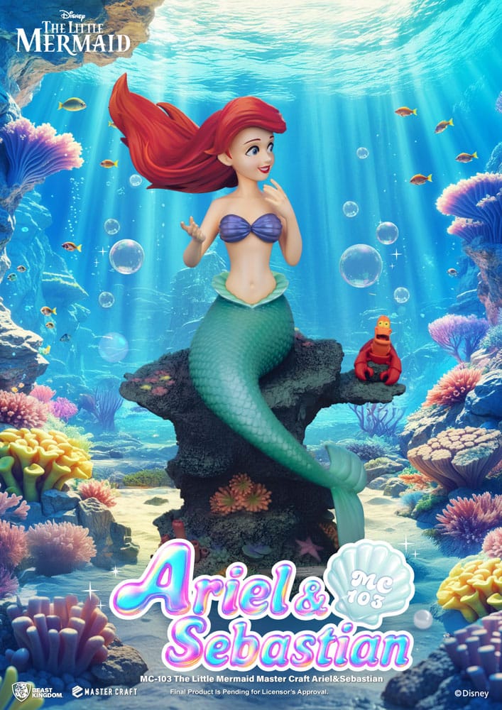 La Petite Sirène statuette Master Craft Ariel & Sébastien 42 cm