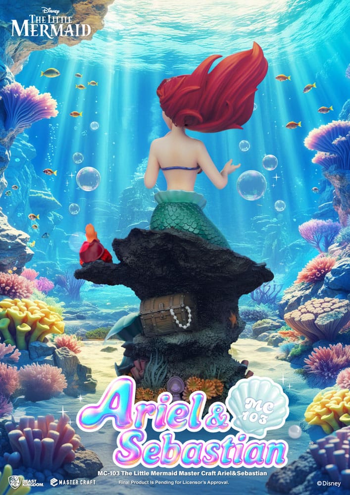 La Petite Sirène statuette Master Craft Ariel & Sébastien 42 cm