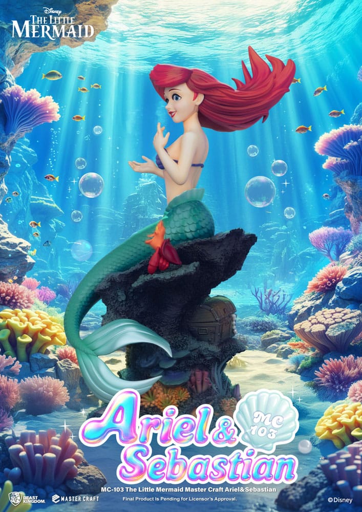 La Petite Sirène statuette Master Craft Ariel & Sébastien 42 cm