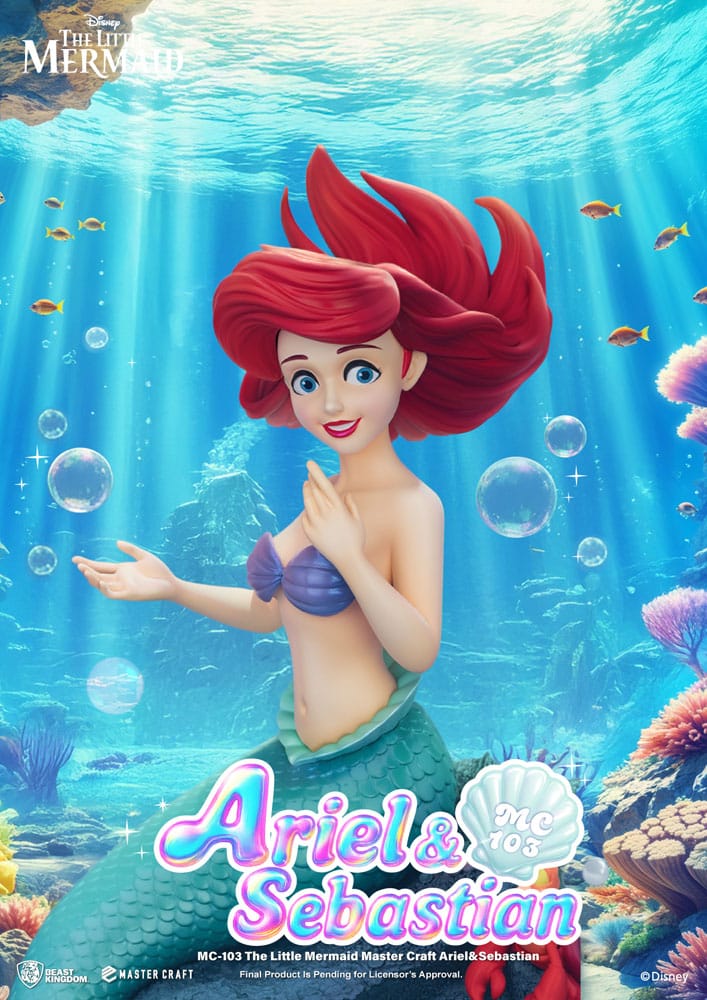 La Petite Sirène statuette Master Craft Ariel & Sébastien 42 cm