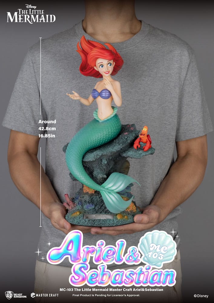 La Petite Sirène statuette Master Craft Ariel & Sébastien 42 cm