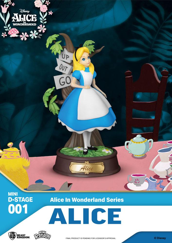Alice au pays des merveilles pack 6 statuettes Mini Diorama Stage 10 cm