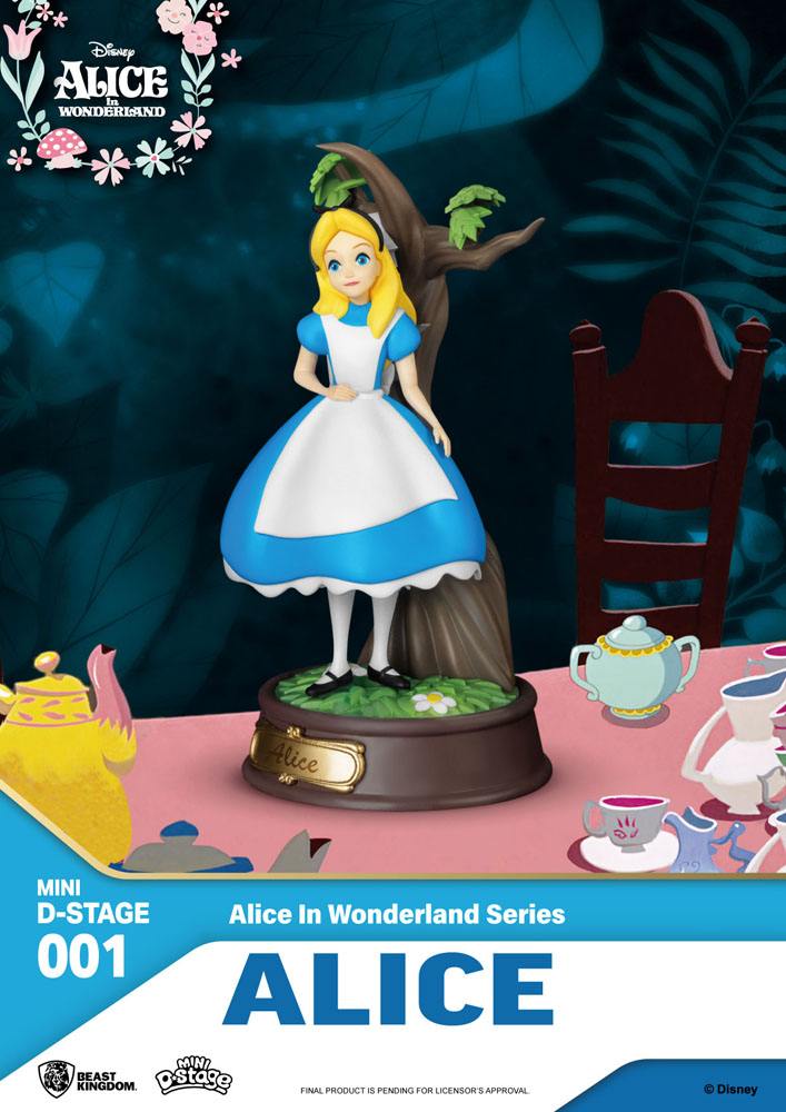 Alice au pays des merveilles pack 6 statuettes Mini Diorama Stage 10 cm