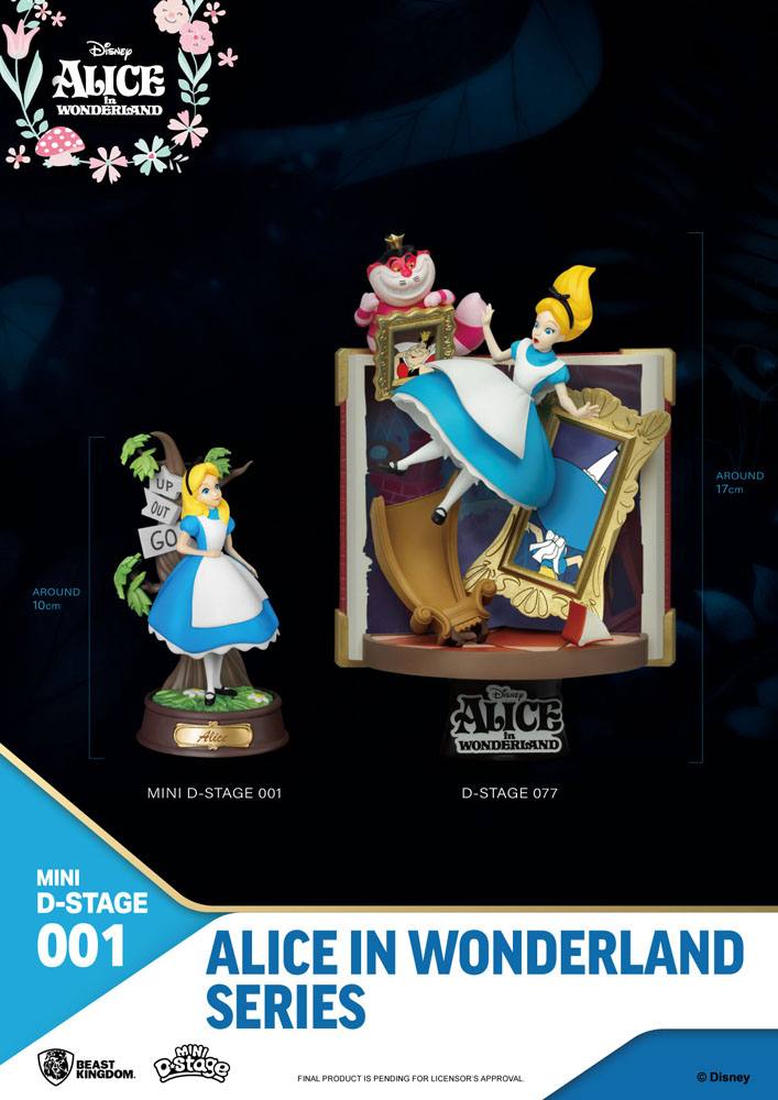 Alice au pays des merveilles pack 6 statuettes Mini Diorama Stage 10 cm