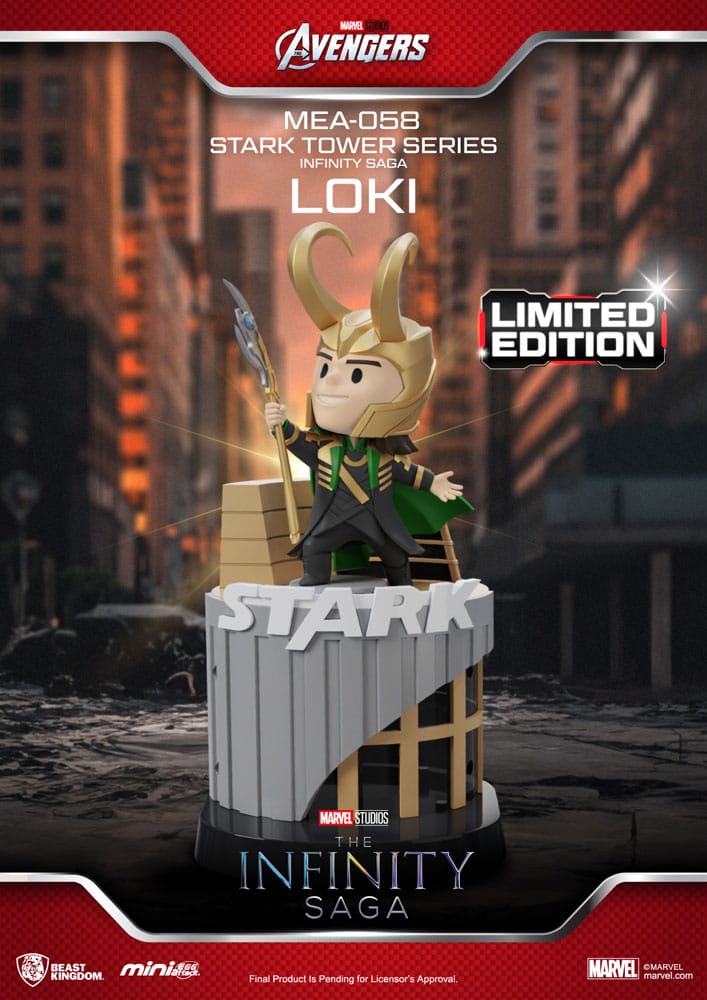 Marvel figurine Mini Egg Attack The Infinity Saga Stark Tower series Loki 12 cm