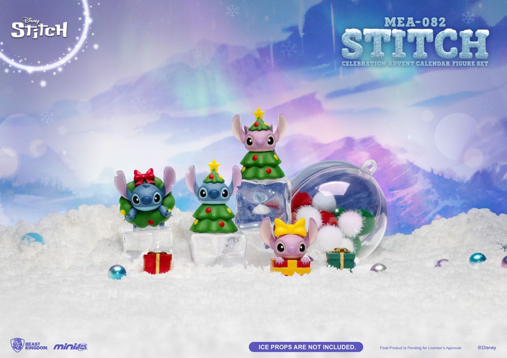 Lilo & Stitch calendrier de l'avent Mini Egg Attack Stitch celebration Figure Set (Cookie) 10 cm