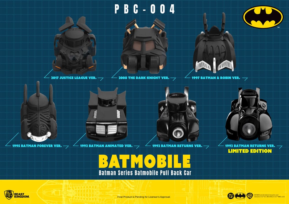 Batman Pull Back Car Series pack 6 voitures à friction Blind Box