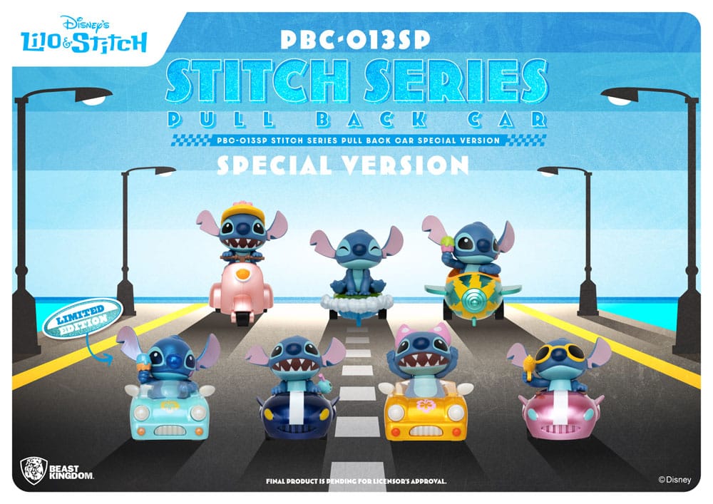 Lilo & Stitch Pull Back Car Series pack 6 voitures à friction Blind Box Special Edition