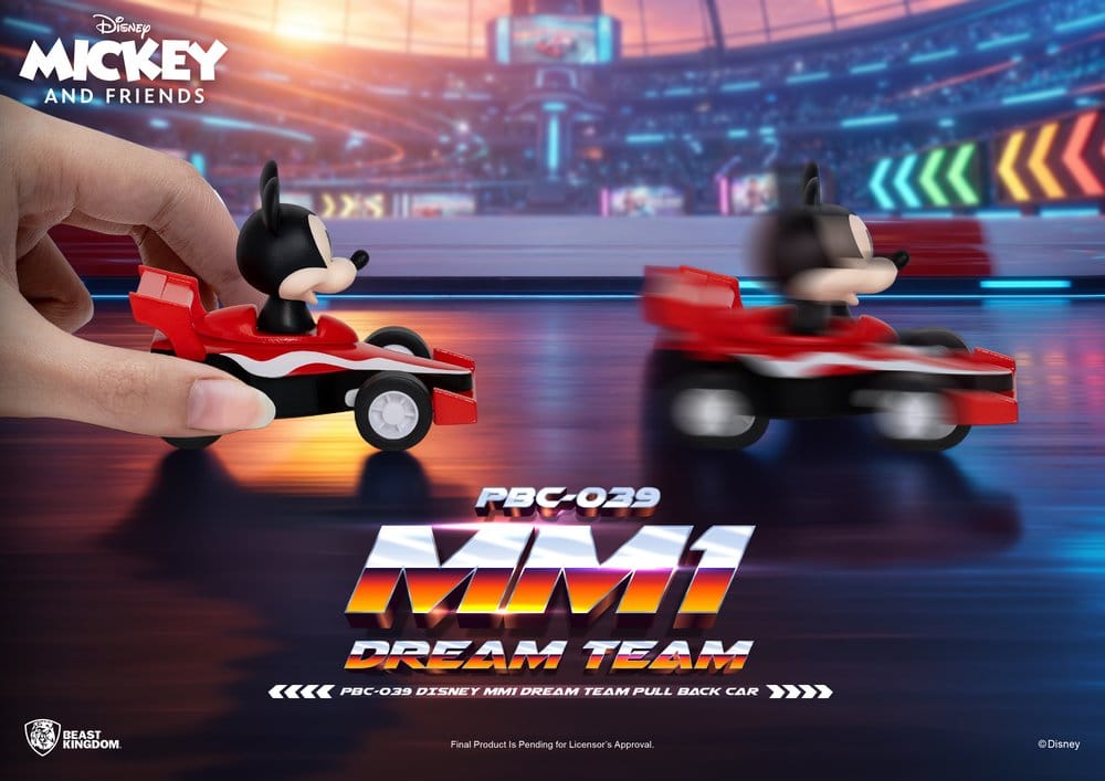 Disney Voiture à rétrofriction Mickey Mouse Dream Team Blind Box 5 cm Assortiment (6)
