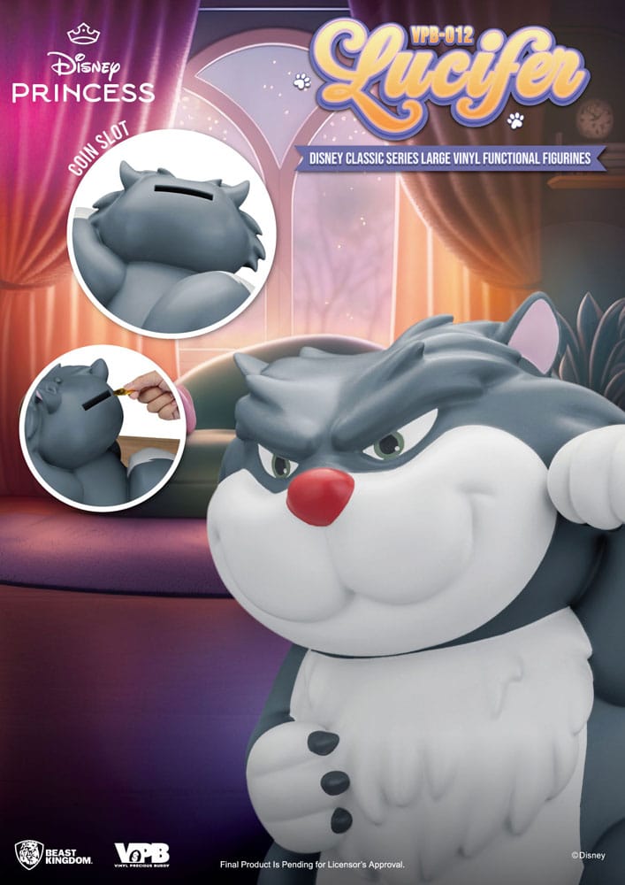 Cendrillon Piggy Bank tirelire Lucifer 33 cm