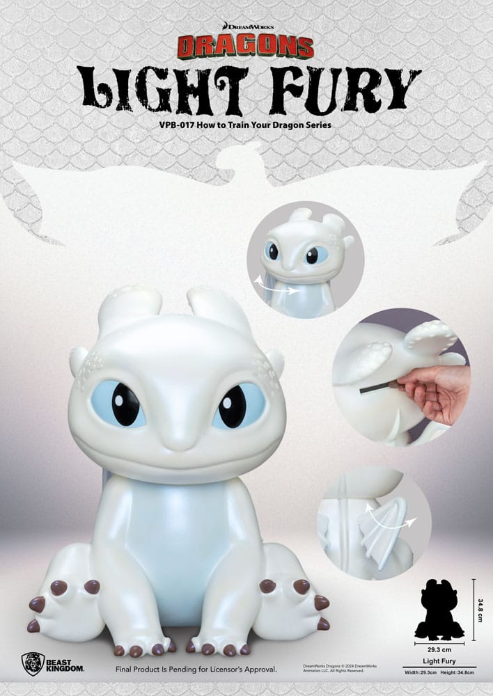 Dragons tirelire Funktional Figure Light Fury 35 cm