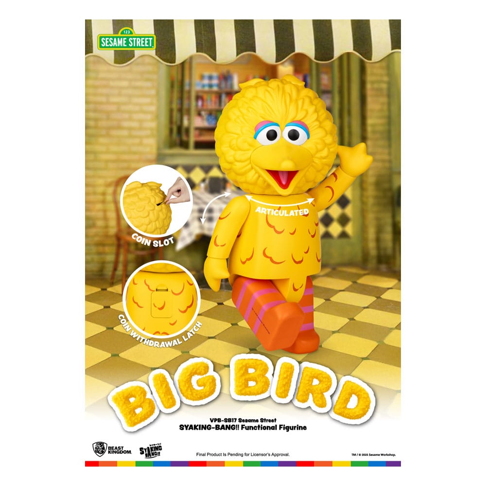 Sesame Street Syaking Bang Series tirelire en PVC Big Bird 49 cm