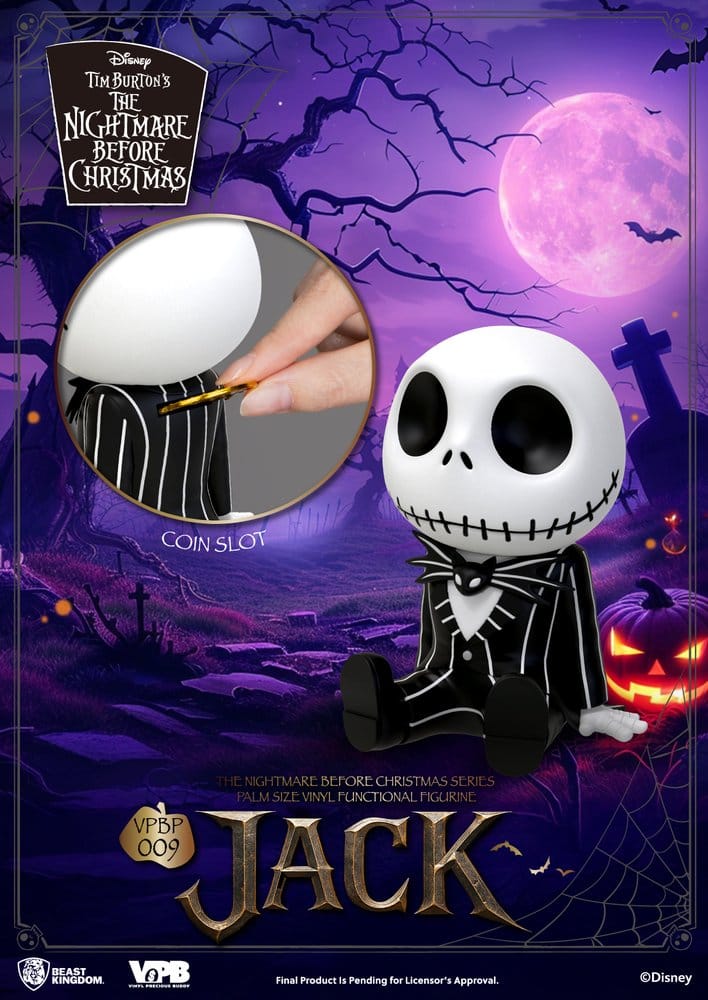 L'Étrange Noël de monsieur Jack Palm Size Figurine Tirelire Jack 12 cm